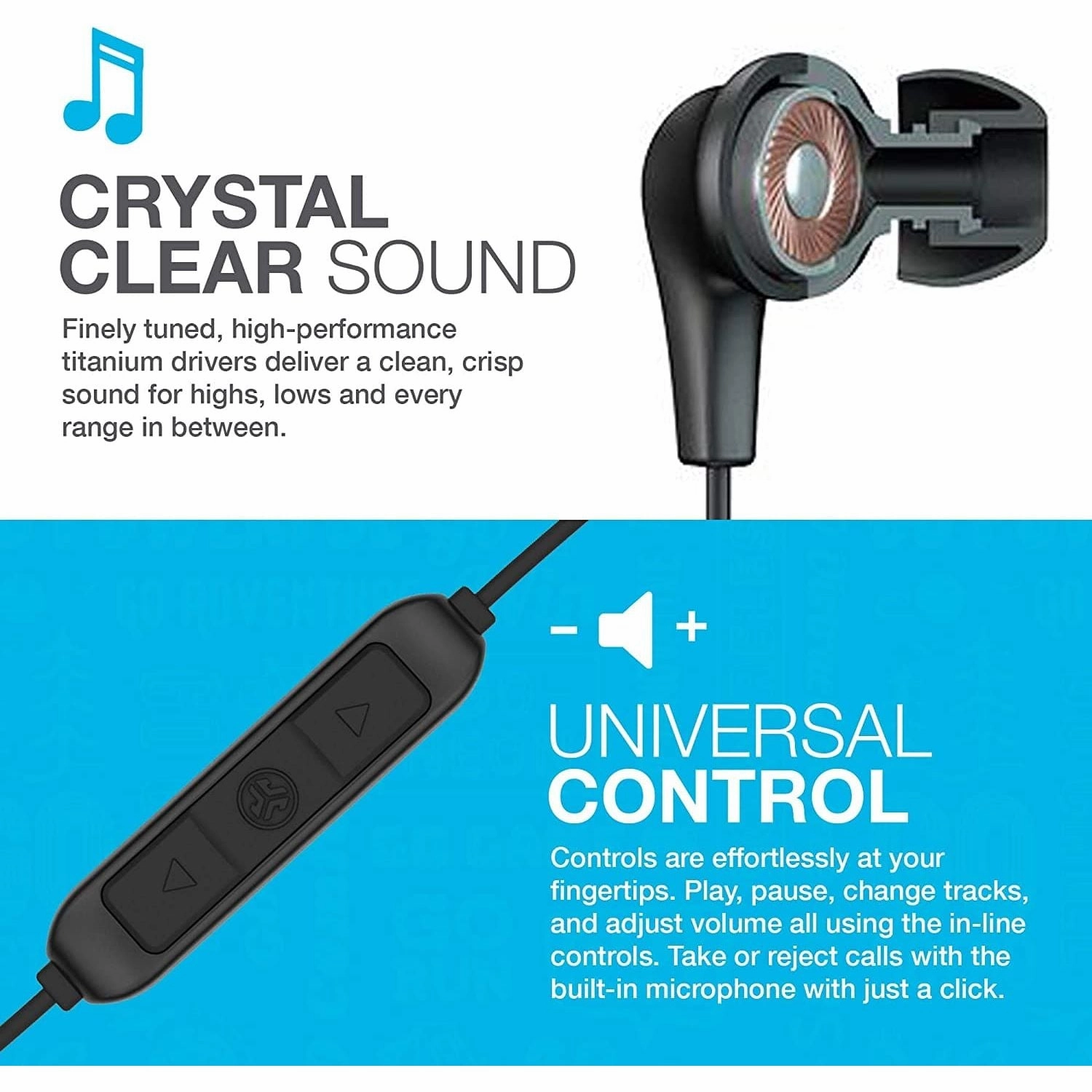 JLab JBuds Pro Bluetooth Wireless Earbuds with Titanium 10mm Drivers