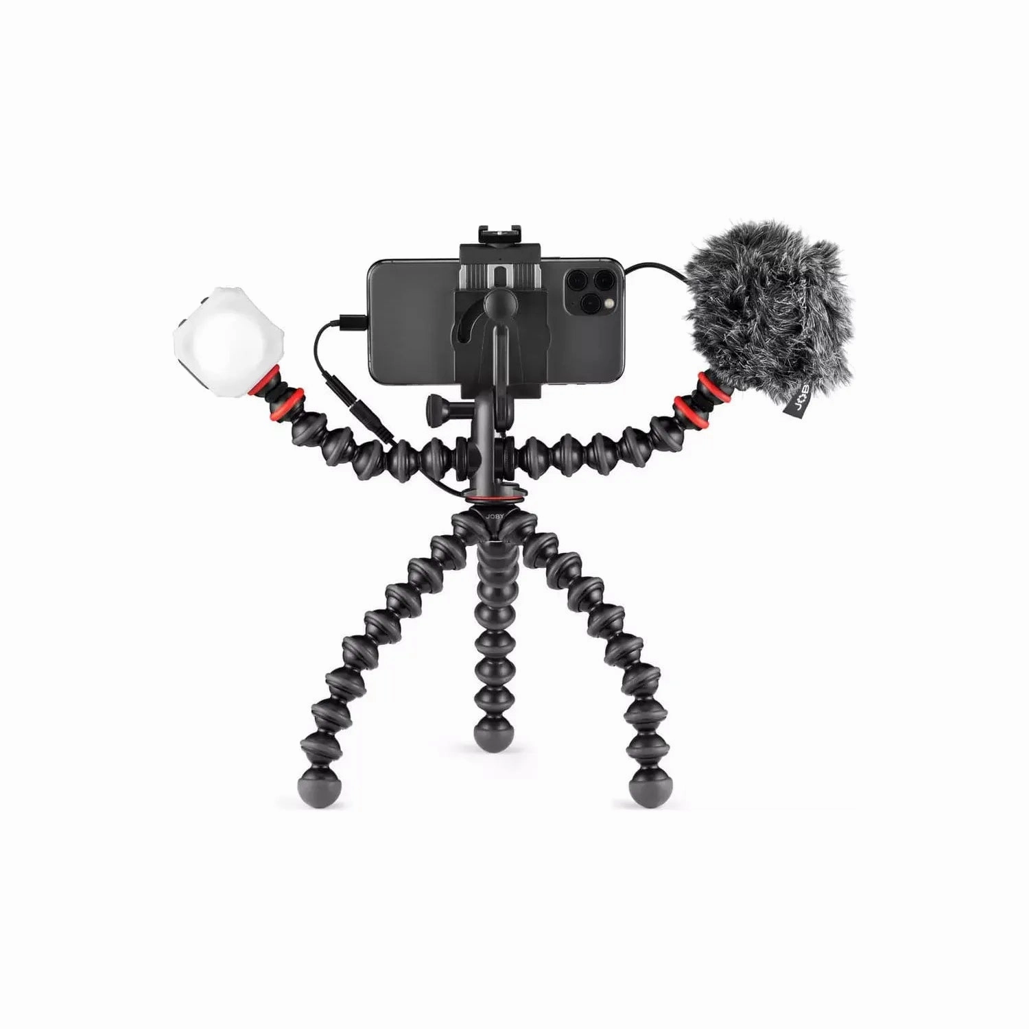 JOBY GorillaPod Mobile Vlogging Kit ?C Flexible Tripod, Microphone, Mini LED Light, Smartphone Holder ?C Ideal for IRL, YouTubers & Content Creators