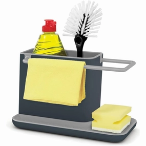 Joseph Joseph Caddy Kitchen Sink Area Organiser with Sponge Holder and Cloth Hanger - Grey phone accessories, mobile phone cases, best charging cable