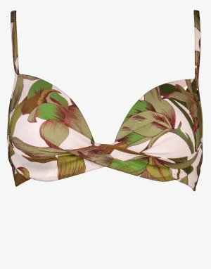 Journey Moulded Underwired Bikini Top - Cream Reed