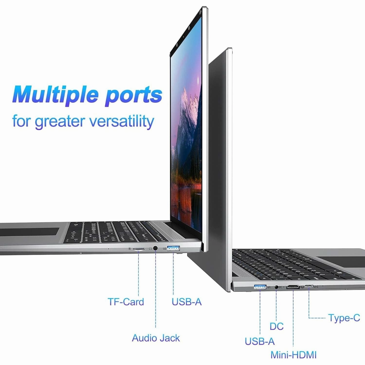 Jumper S5MAX Laptop - 16GB RAM, 512GB SSD, Intel Celeron N5095, 1920x1200 FHD, Quad Stereo Speakers, 38Wh Battery, Bluetooth 4.0 - Space Gray