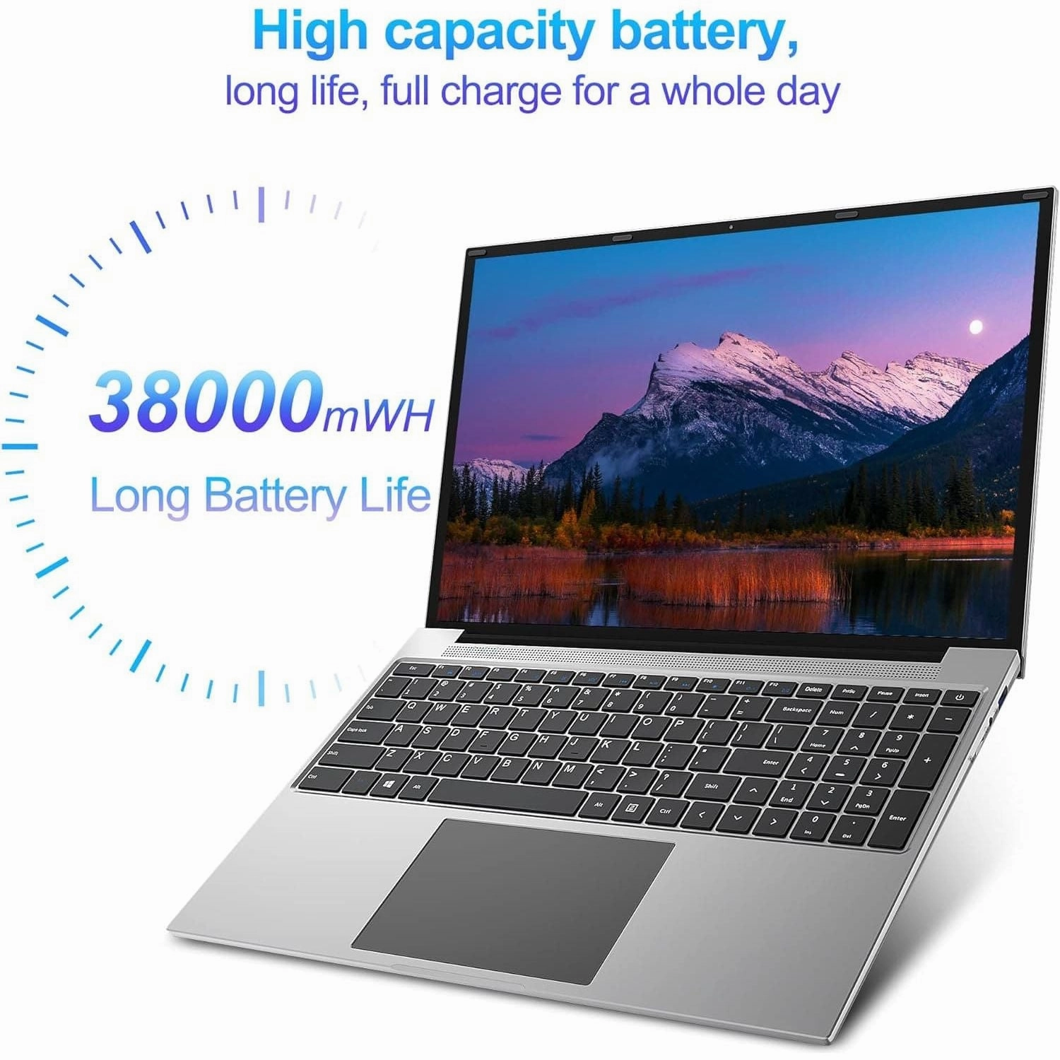 Jumper S5MAX Laptop - 16GB RAM, 512GB SSD, Intel Celeron N5095, 1920x1200 FHD, Quad Stereo Speakers, 38Wh Battery, Bluetooth 4.0 - Space Gray