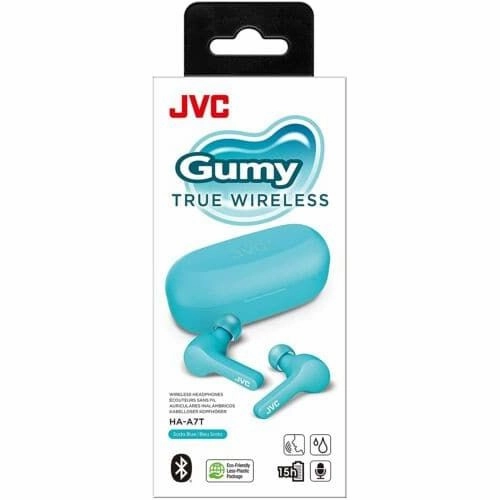 JVC Gumy HA-A7T In-Ear True Wireless Personal Earbuds - Soda Blue