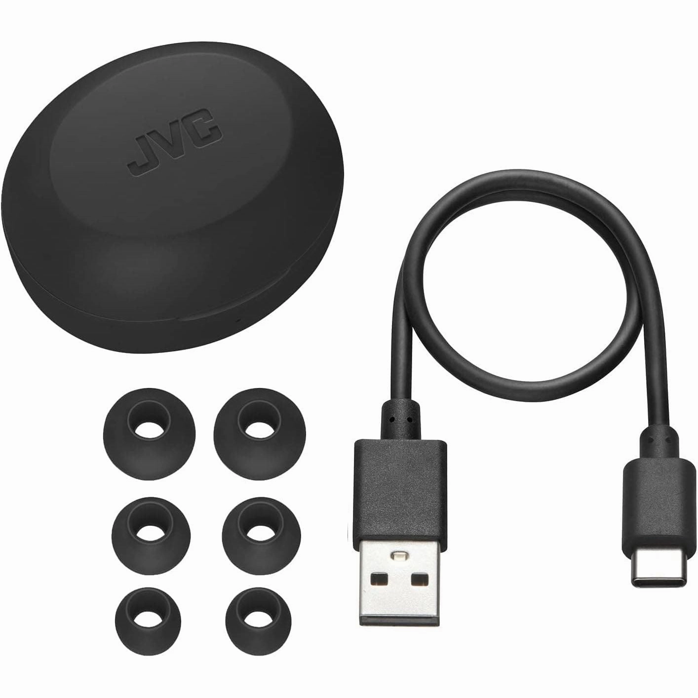 JVC Gumy Mini Earbuds - Wireless, Bluetooth 5.1, IPX4 Water Resistant, 15-Hour Battery, Lightweight - HA-Z55T-B Black