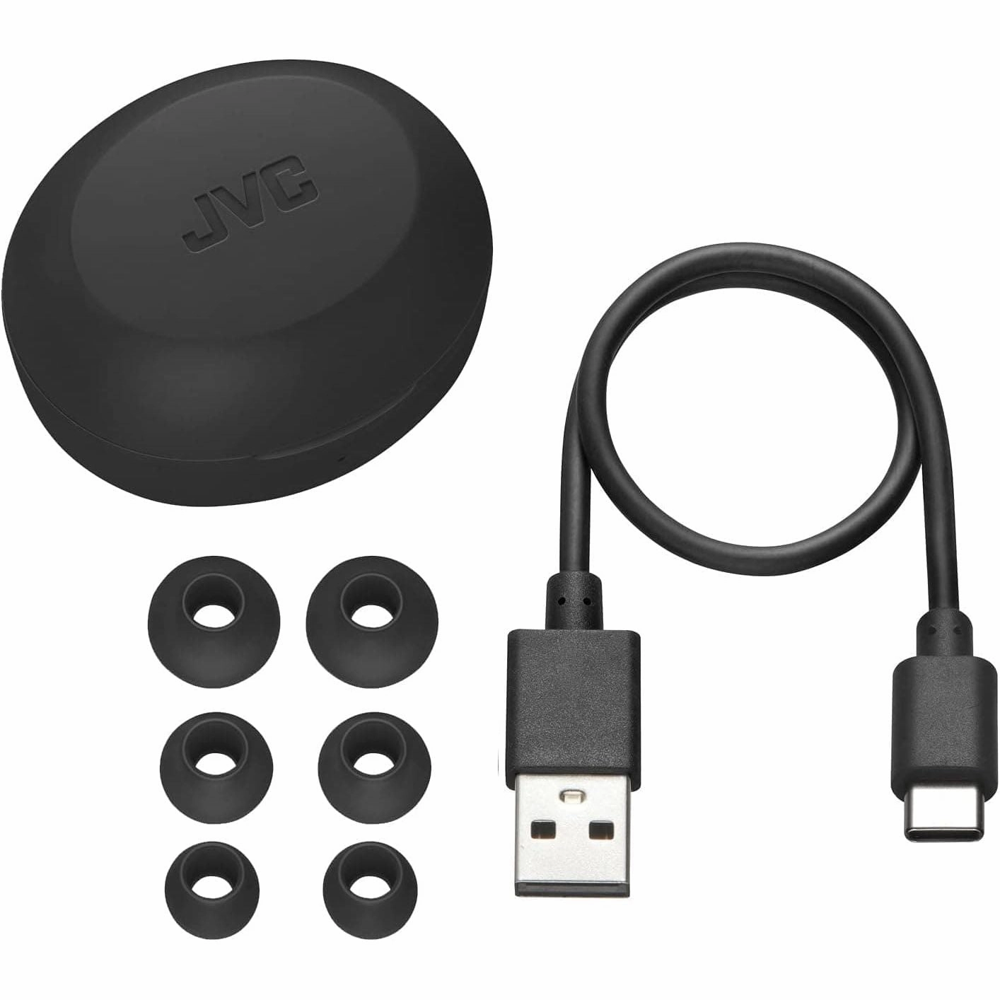 JVC Gumy Mini Earbuds - Wireless, Bluetooth 5.1, IPX4 Water Resistant, 15-Hour Battery, Lightweight - HA-Z55T-B Black