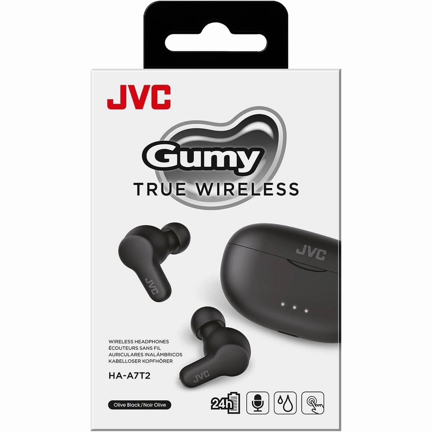 JVC HA-A7T2 Gumy - Wireless Bluetooth Earphones - Black