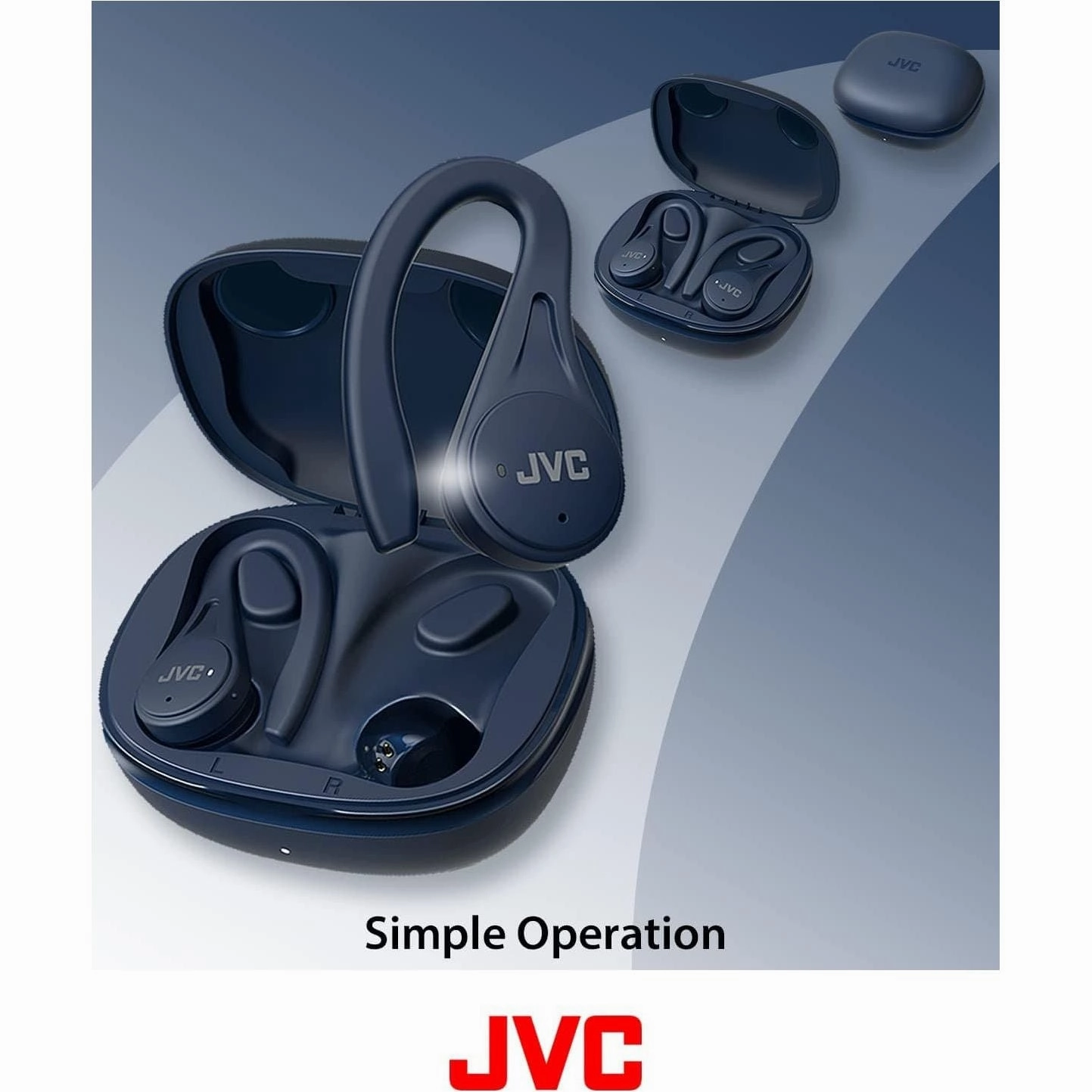 JVC HA-EC25T Wireless Sports Bluetooth Earbuds (Black)