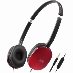 JVC HA-S160M-R Flats Foldable Compact Headphones - Glossy Red, On/Off Microphone Switch, Ideal for Teleworking & Online Seminars buy laptop online, cheap gaming laptop, best business laptops