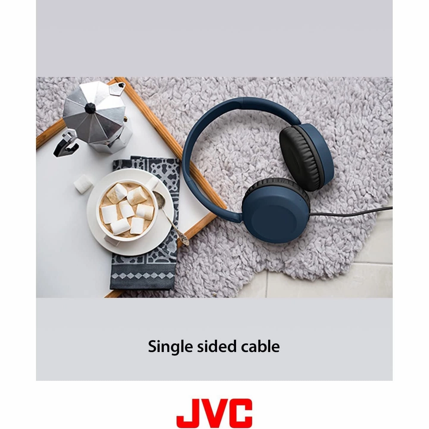 JVC HA-S31M Wired Over-Ear Headband Headphones with Microphone & Remote - Dusty Pink