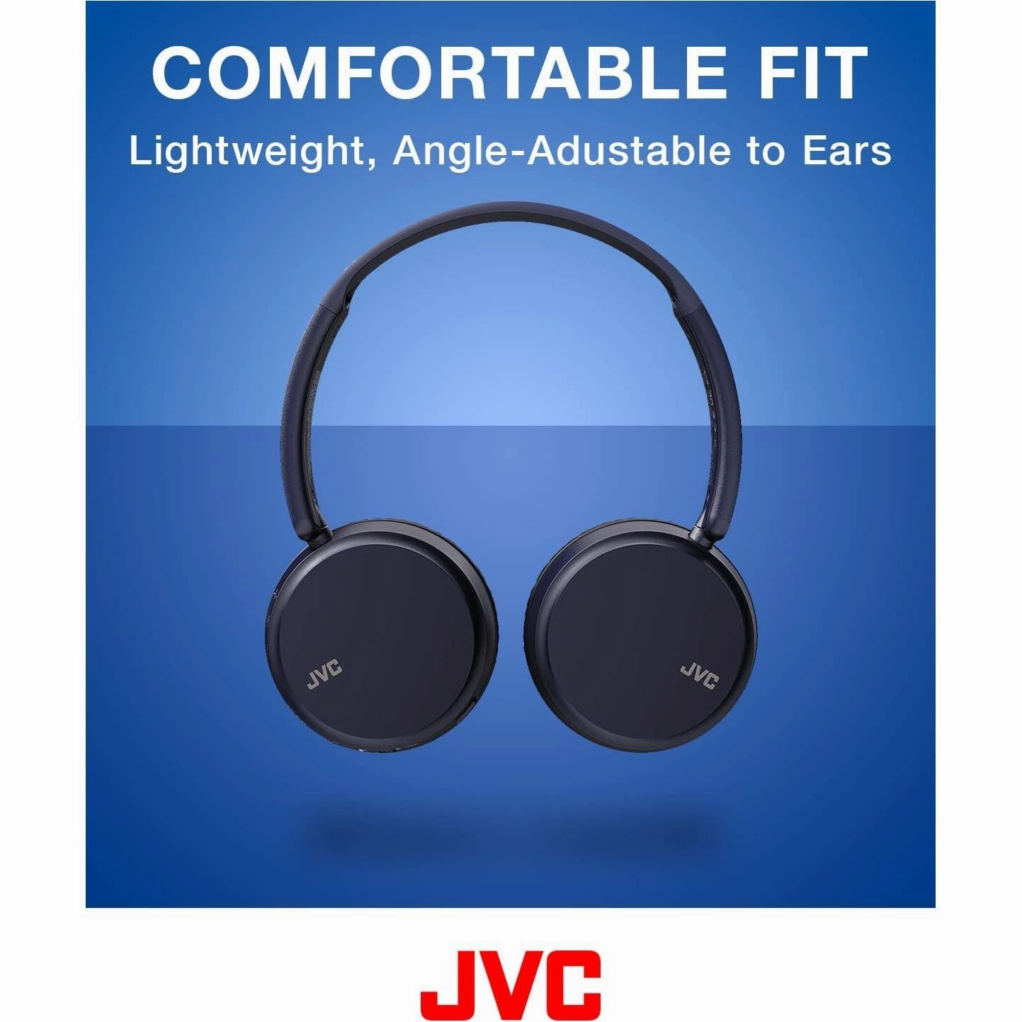 JVC HA-S36WA Bluetooth 5.2 Over-Ear Headphones - Lightweight, Blue