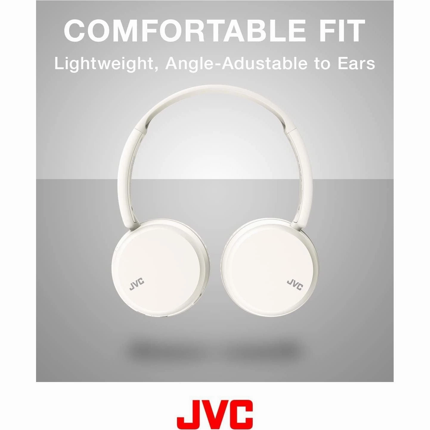 JVC HA-Z37W-W Wireless Bluetooth On-Ear Headphones - 35-Hour Battery, White