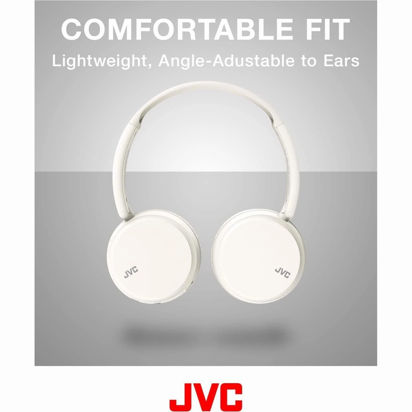 JVC HA-Z37W-W Wireless Bluetooth On-Ear Headphones - 35-Hour Battery, White
