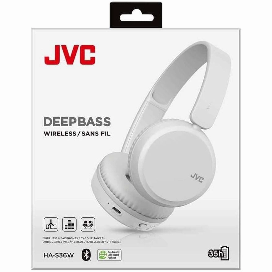 JVC On-Ear Bluetooth Headset - White (HA-S36W)