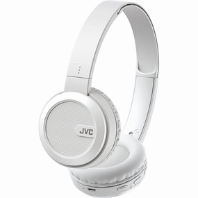 JVC S40BT On Ear Bluetooth Wireless Foldable Headphones with Dynamic Deep Bass Boost - White bluetooth headphones, cheap wireless headphones, headphones with mic