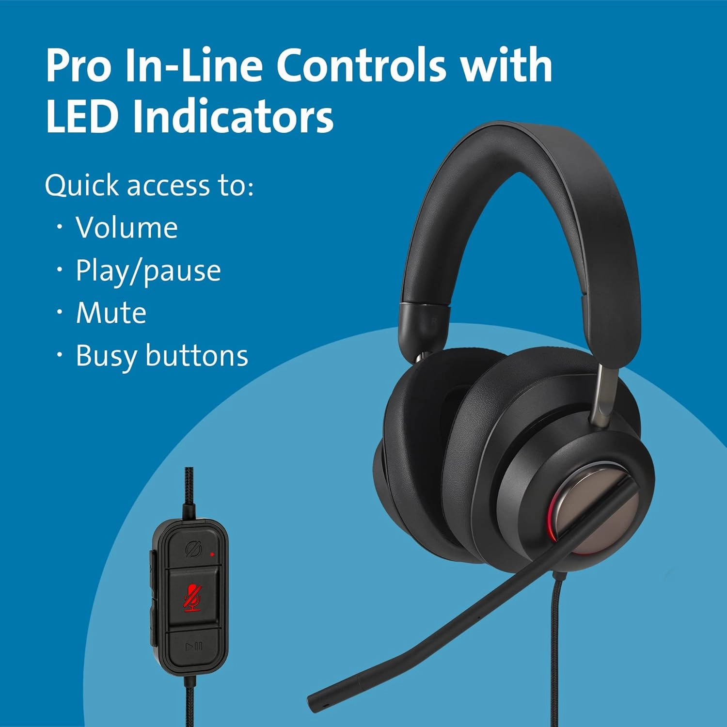 Kensington H2000 Over-Ear USB-C Headset with Microphone