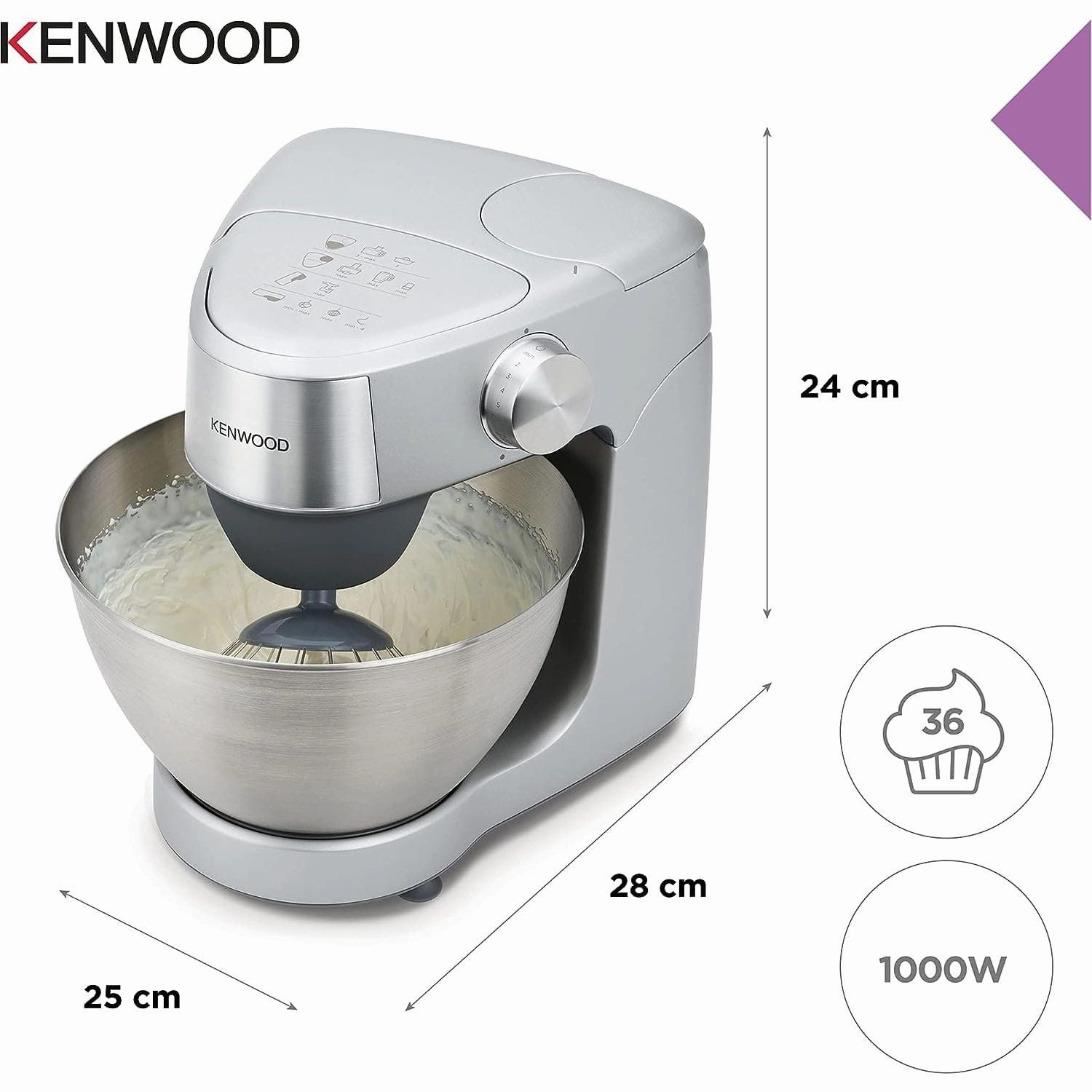 Kenwood KHC29.A0SI Prospero Stand Mixer - Stainless Steel