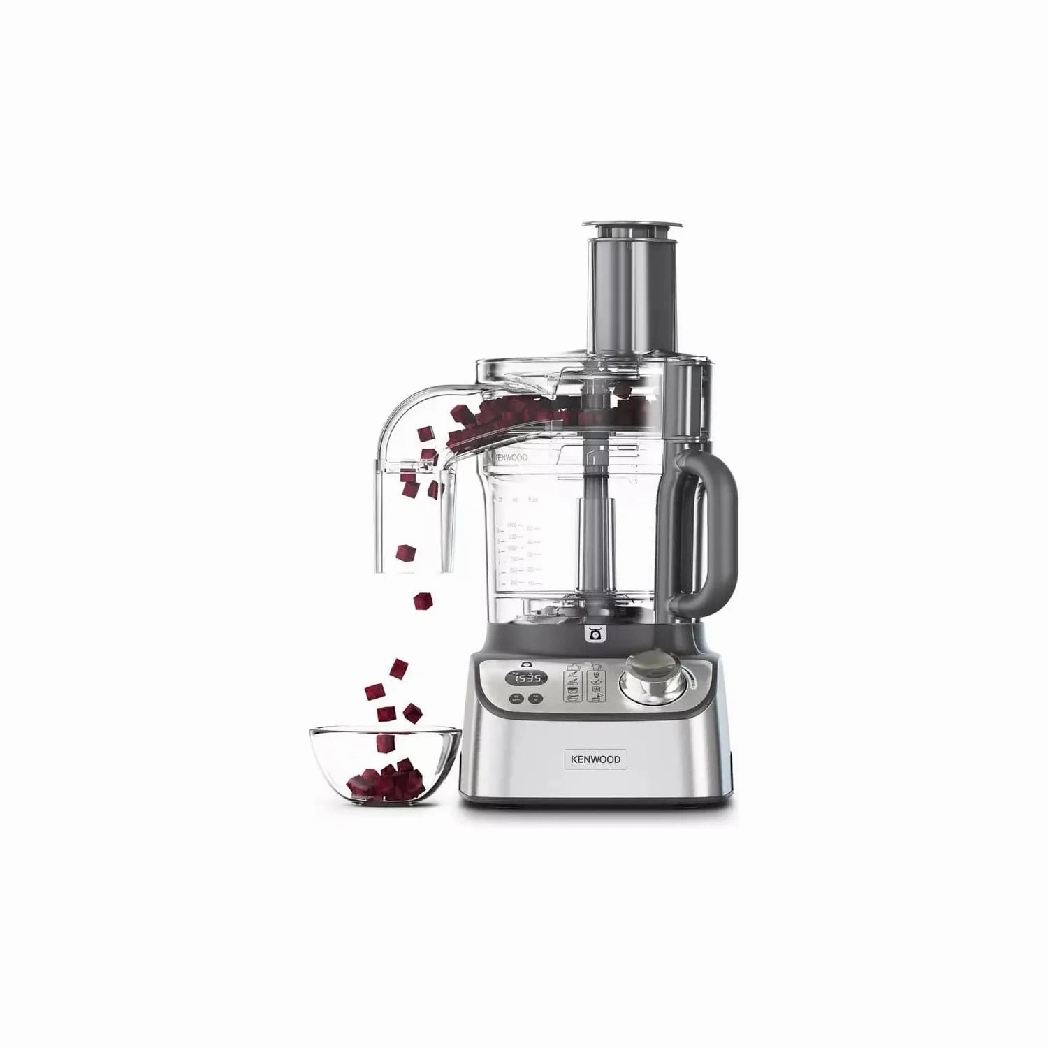 Kenwood MultiPro Express Weigh Food Processor, 8 Processing Tools, Variable Speed with Pulse Function, Integrated Digital Scales, Capacity 3L