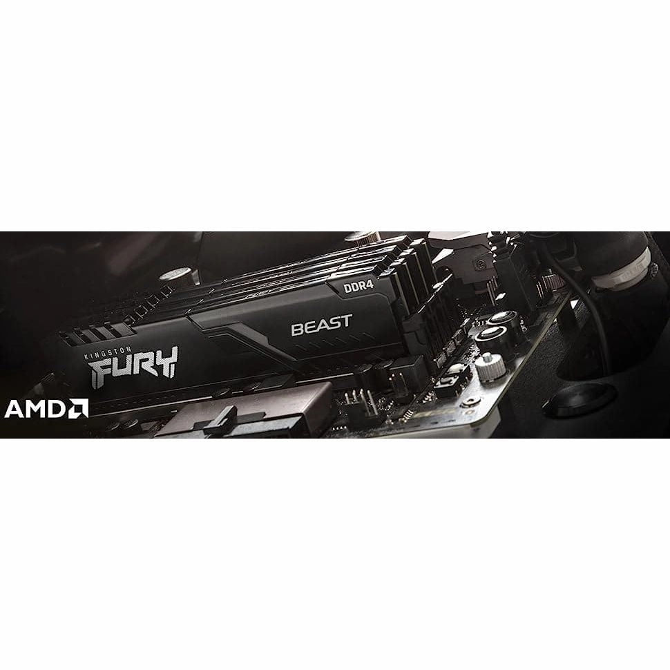 Kingston FURY Beast 16GB (2x8GB) DDR4 3600MHz CL17 Desktop Memory Kit - KF436C17BBK2/16