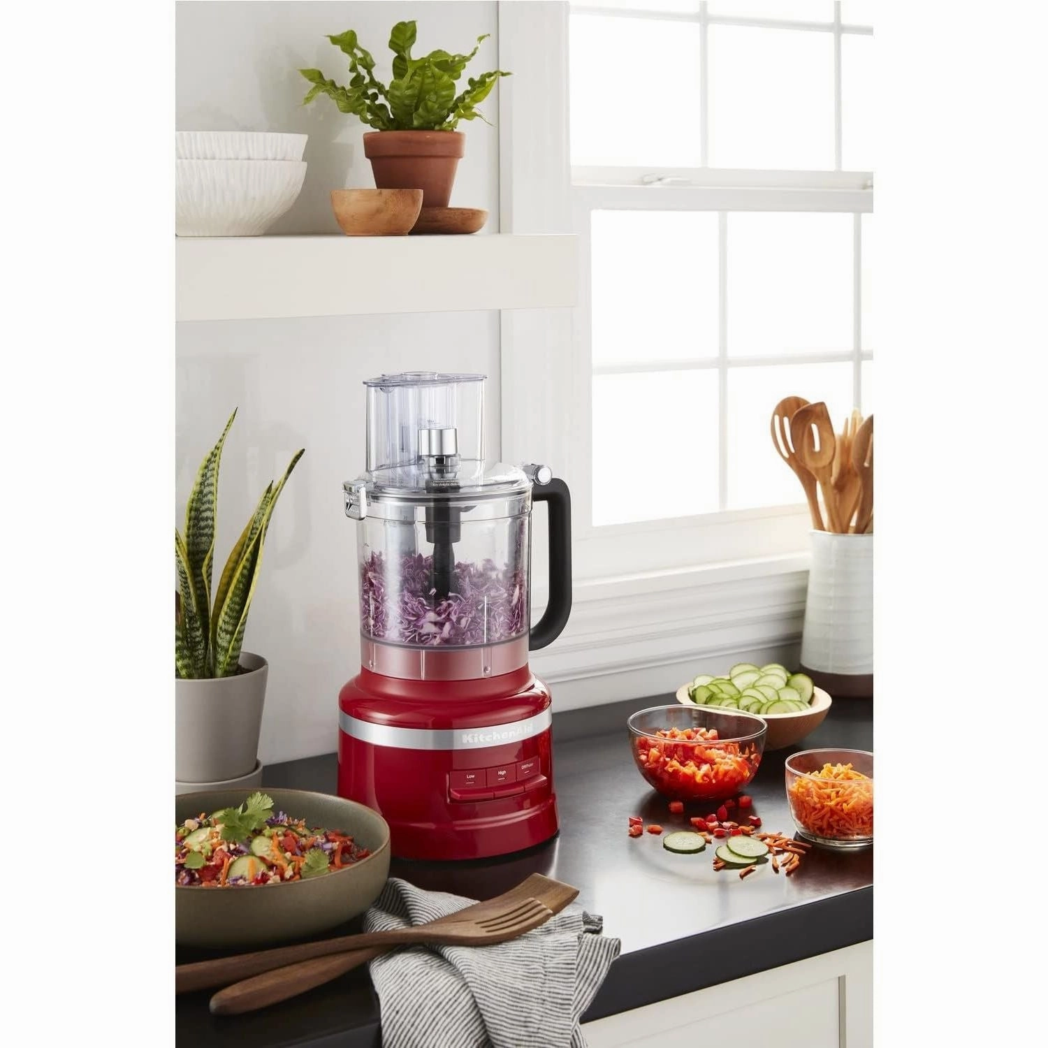 KitchenAid 3.1L Food Processor  Empire Red (Model 5KFP1319BER)