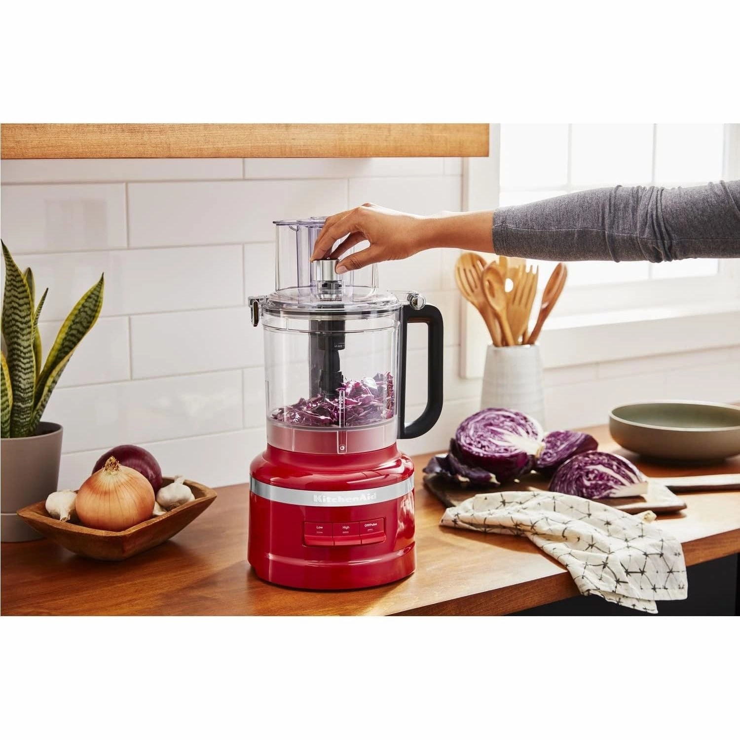 KitchenAid 3.1L Food Processor  Empire Red (Model 5KFP1319BER)