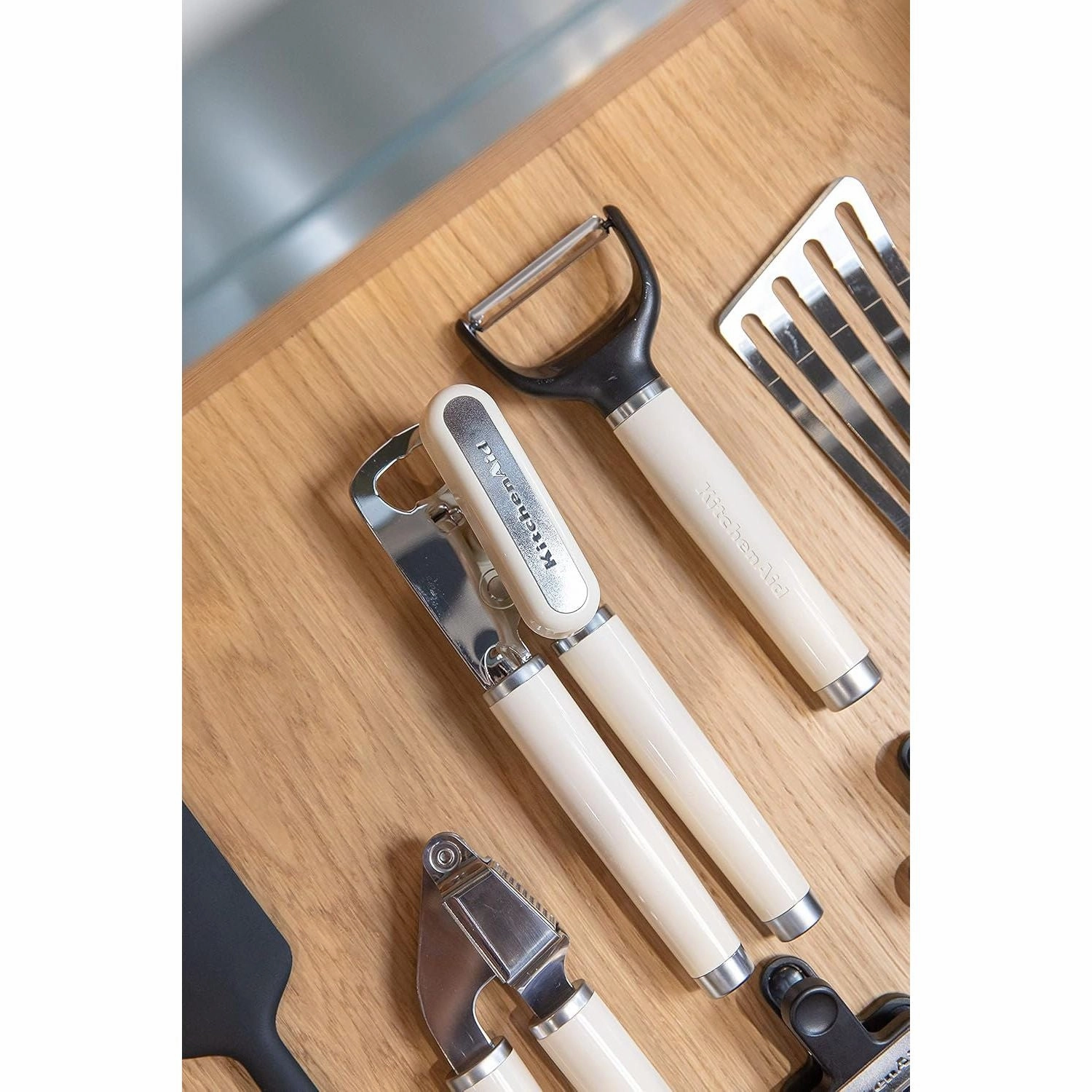 KitchenAid Multi-Function Tin Opener  Safe and Smooth  Almond Cream
