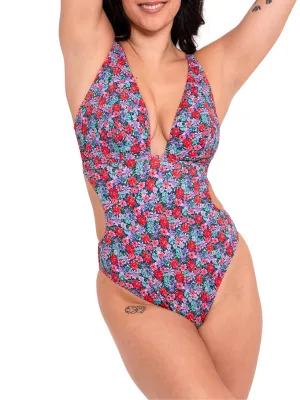 Kitsch Kate Non Wired Swimsuit - Floral Print
