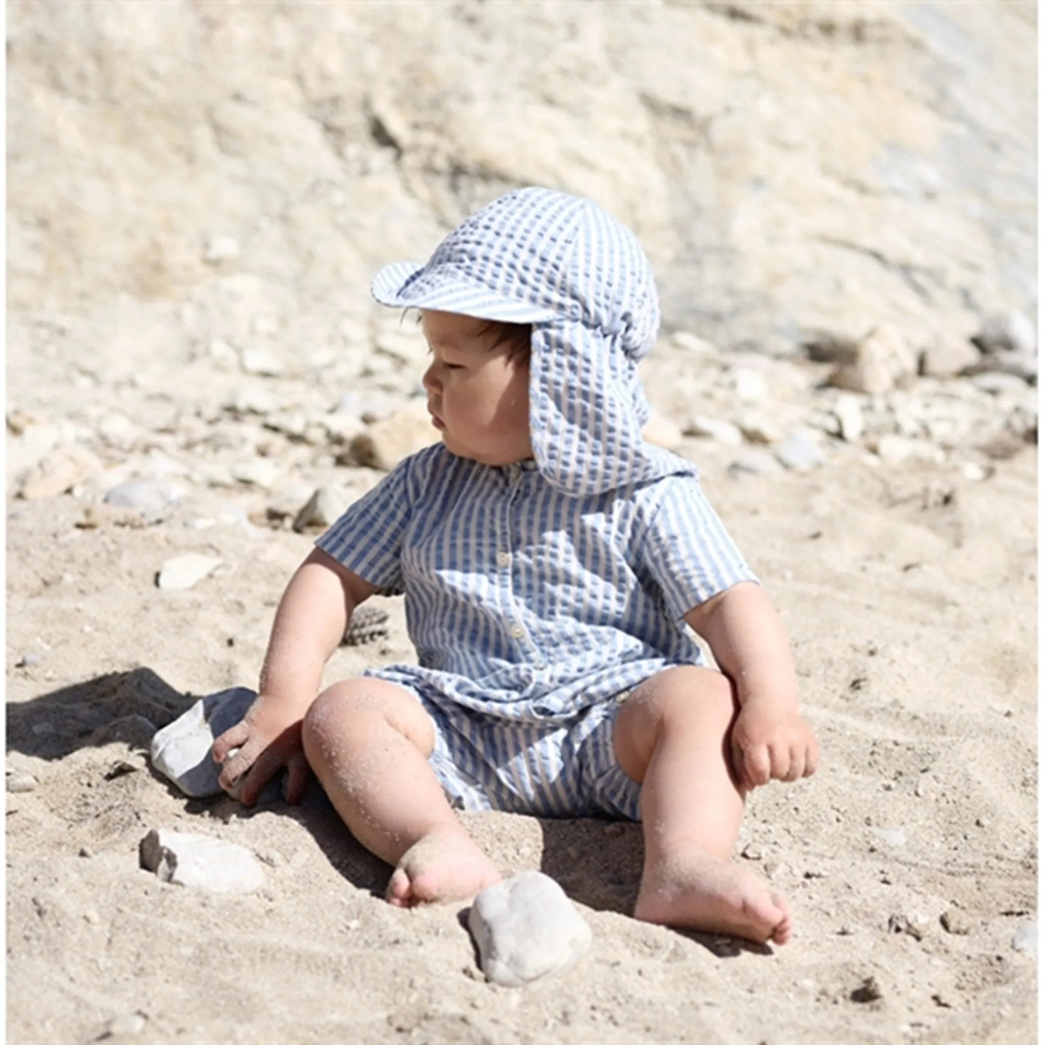 Konges Sl?jd Glacier Stripe Ace Brim UV Sunhat