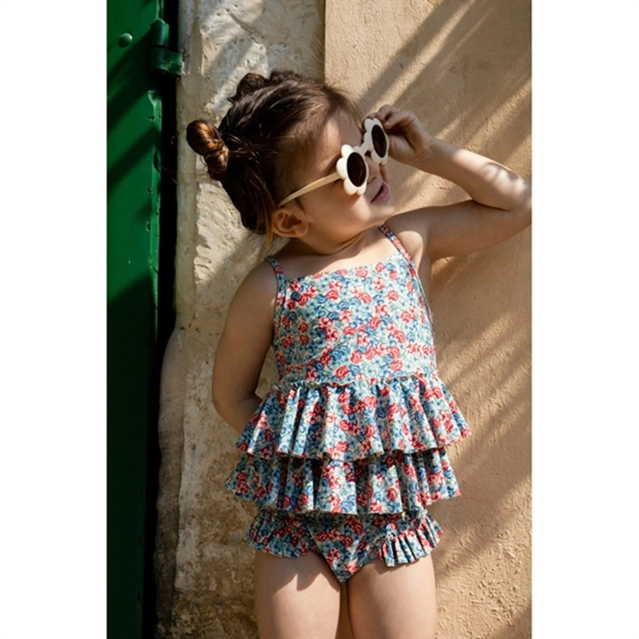 Konges Sl?jd Manuca Frill Swim Suit Rosie Blue