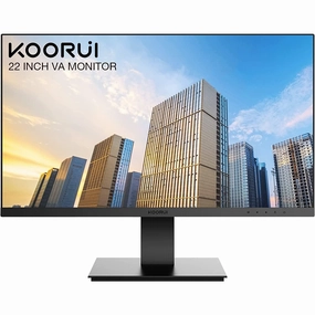KOORUI 22 Inch Business Computer Monitor, FHD 1080p 75hz Desktop Monitor, Ultra Thin Eye Care Bezel HDMI VGA Ports LED Monitor for PC, Black desktop computers, gaming desktop pc, all in one desktop deals