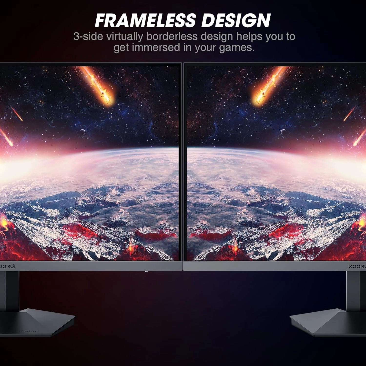 KOORUI 24" Gaming Monitor - FHD 1080P, 165Hz, 1ms VA Panel, AdaptiveSync Technology