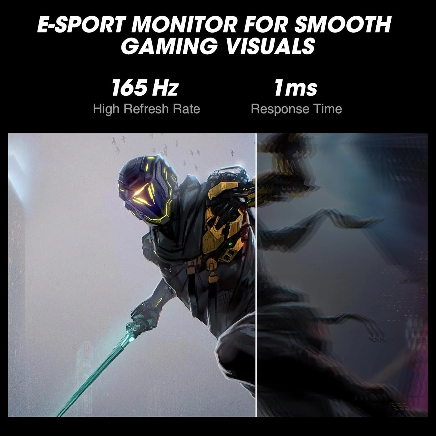 KOORUI 24" Gaming Monitor - FHD 1080P, 165Hz, 1ms VA Panel, AdaptiveSync Technology