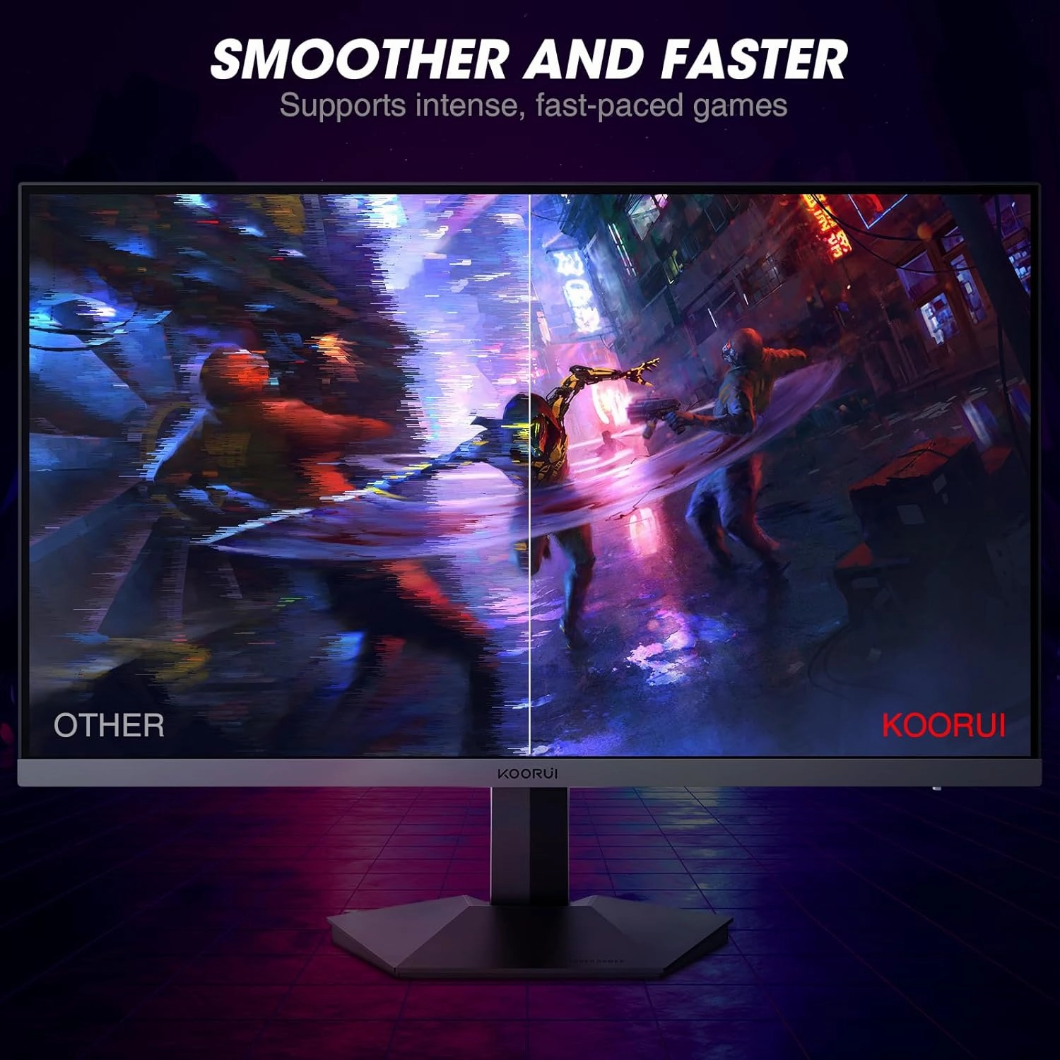 KOORUI 24" Gaming Monitor - FHD 1080P, 165Hz, 1ms VA Panel, AdaptiveSync Technology