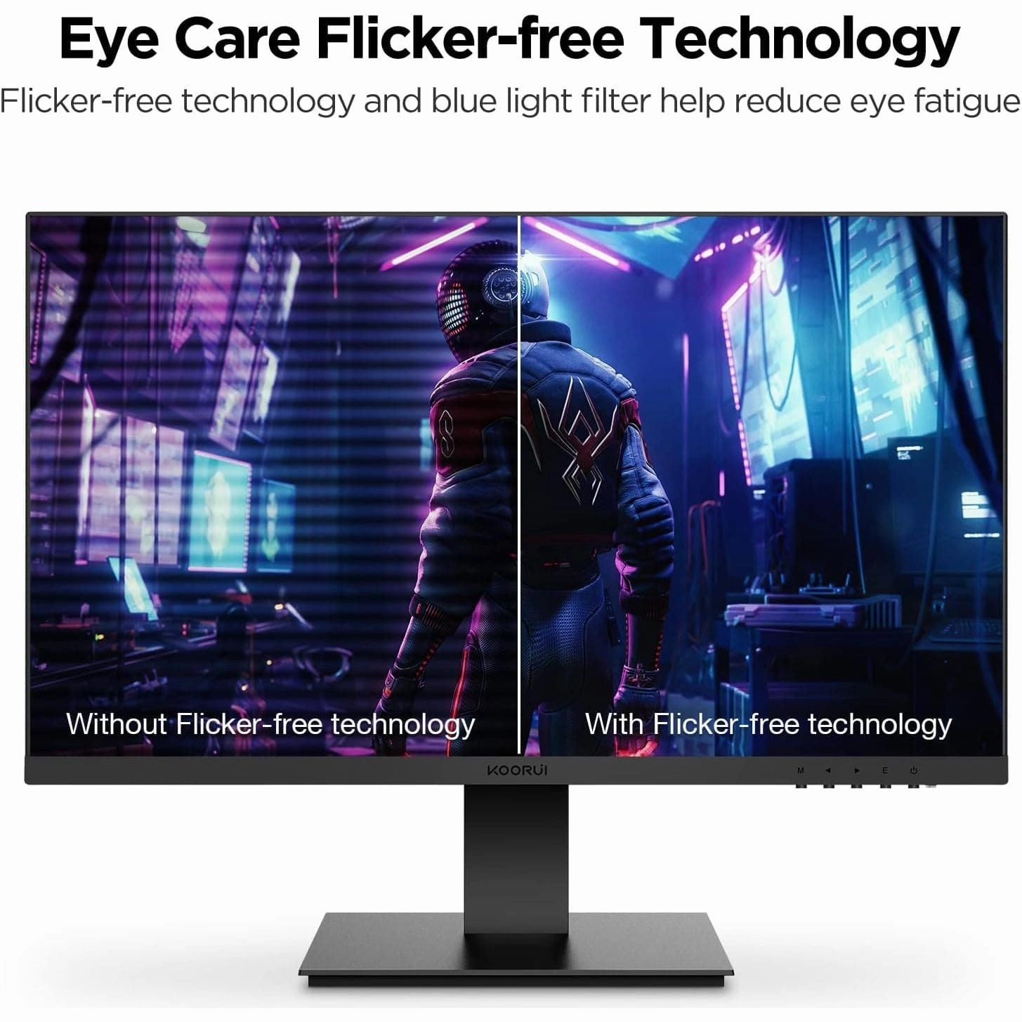 KOORUI 27 Inch FHD Monitor, IPS Computer Monitors, 75Hz, 5ms, 16:9 Full HD (1920 x 1080), VESA Mountable, HDMI/VGA, Low Blue Light, 99% SRGB