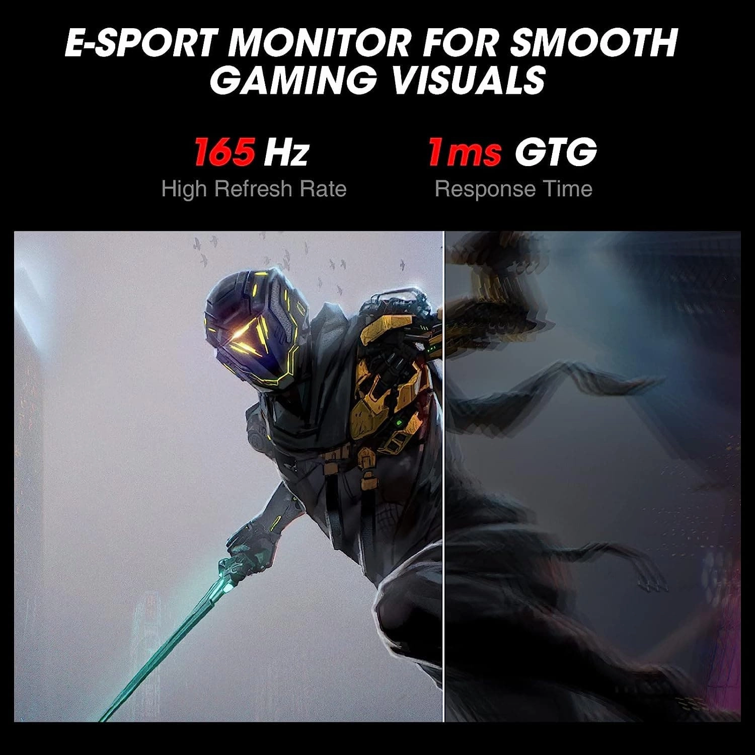 KOORUI Monitor Gaming, 24 Inch Computer Screen 24E3  - Black
