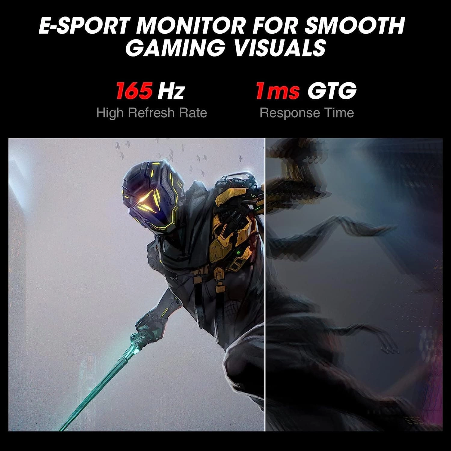 KOORUI Monitor Gaming, 24 Inch Computer Screen 24E3  - Black