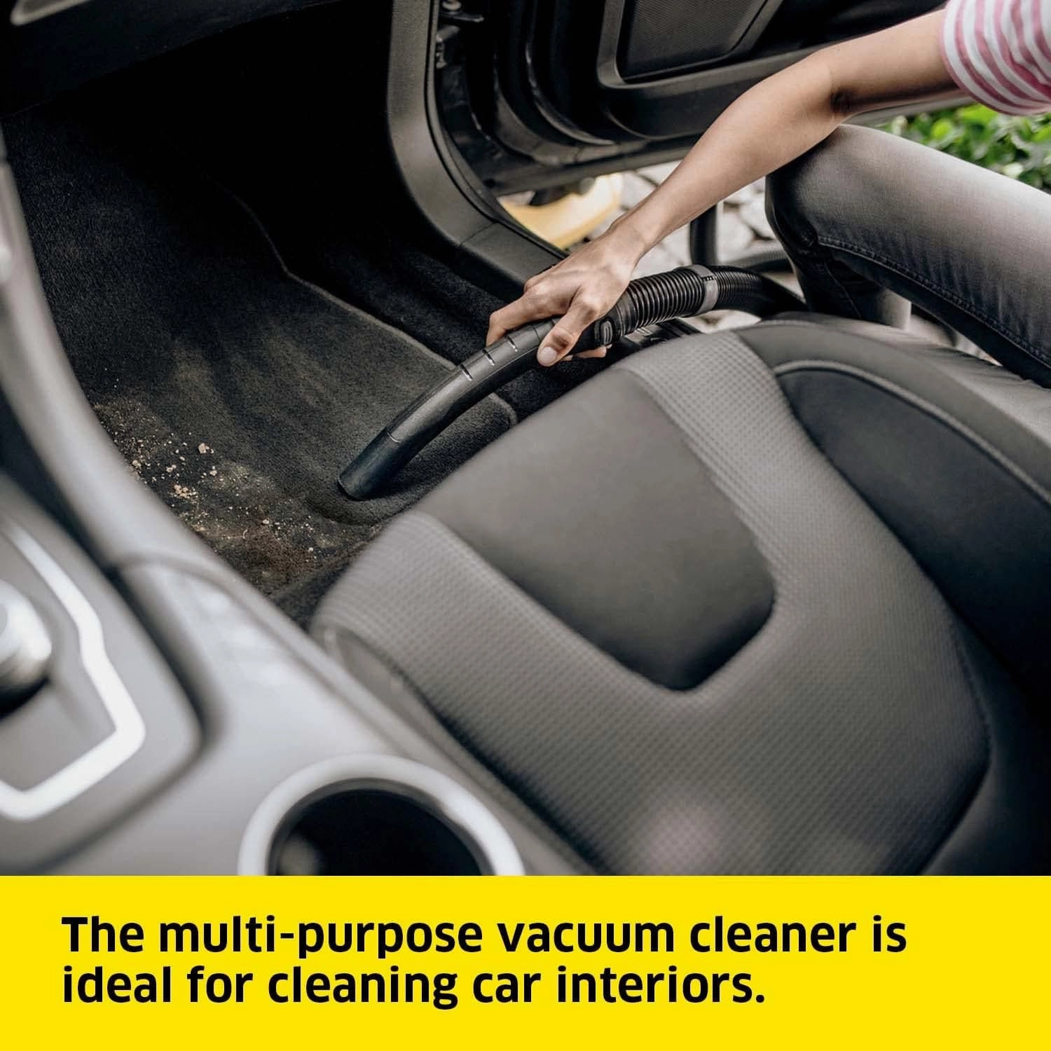 Krcher 16283020 Wet & Dry Vacuum Cleaner WD 5, blower function, power: 1100w, plastic container: 25 L, suction hose: 2.2 m, incl. floor and crevice nozzle, Yellow
