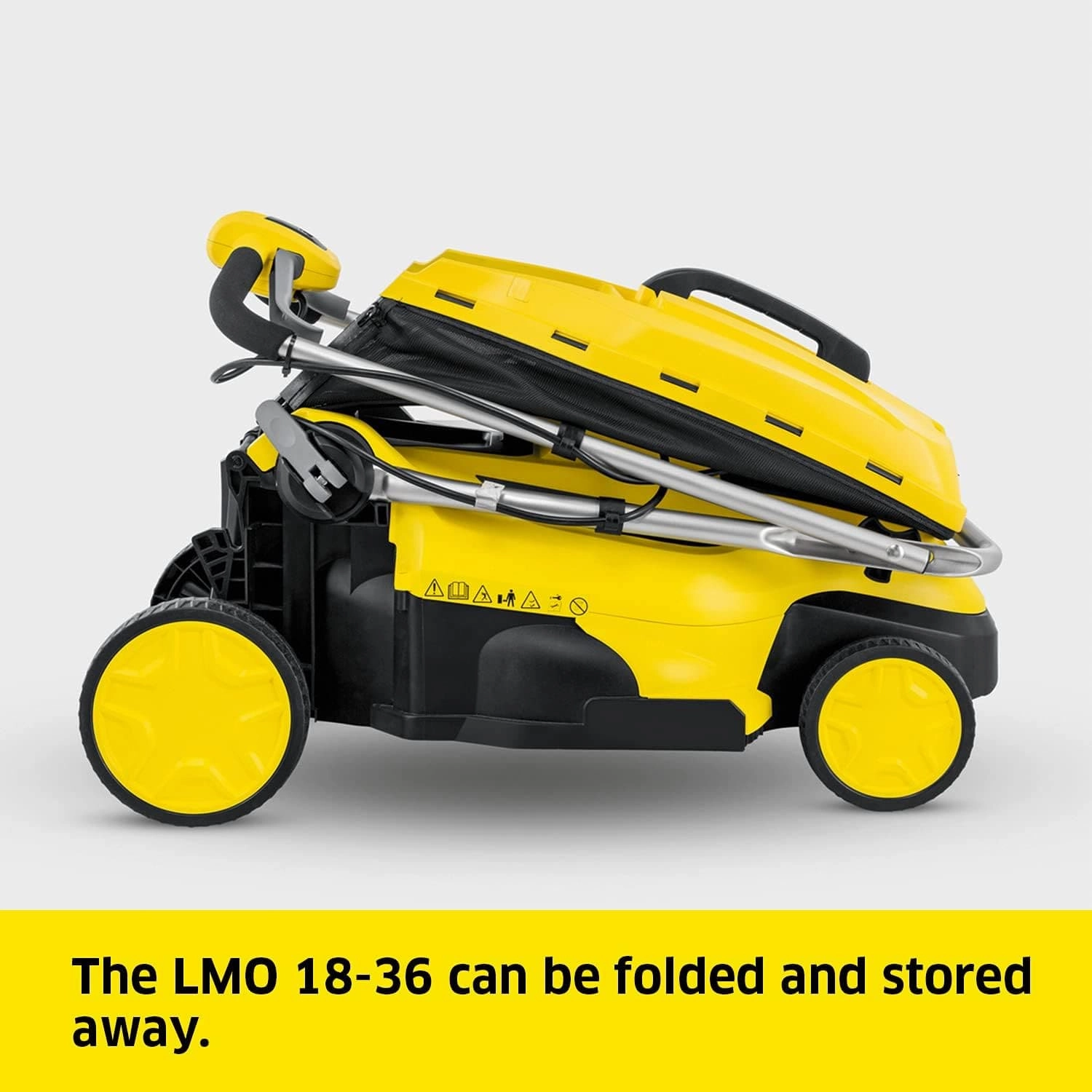 Krcher 18v Lawn Mower LMO 18-36 Battery Set, Incl. 18v Battery and Fast Charger, Performance: 350m, Cutting Width: 36cm, Adjustable Cutting Height: 30-70mm, Mulching Plug, 45L
