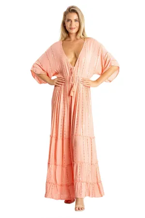 Lani? Maxi Coral Robe Dress