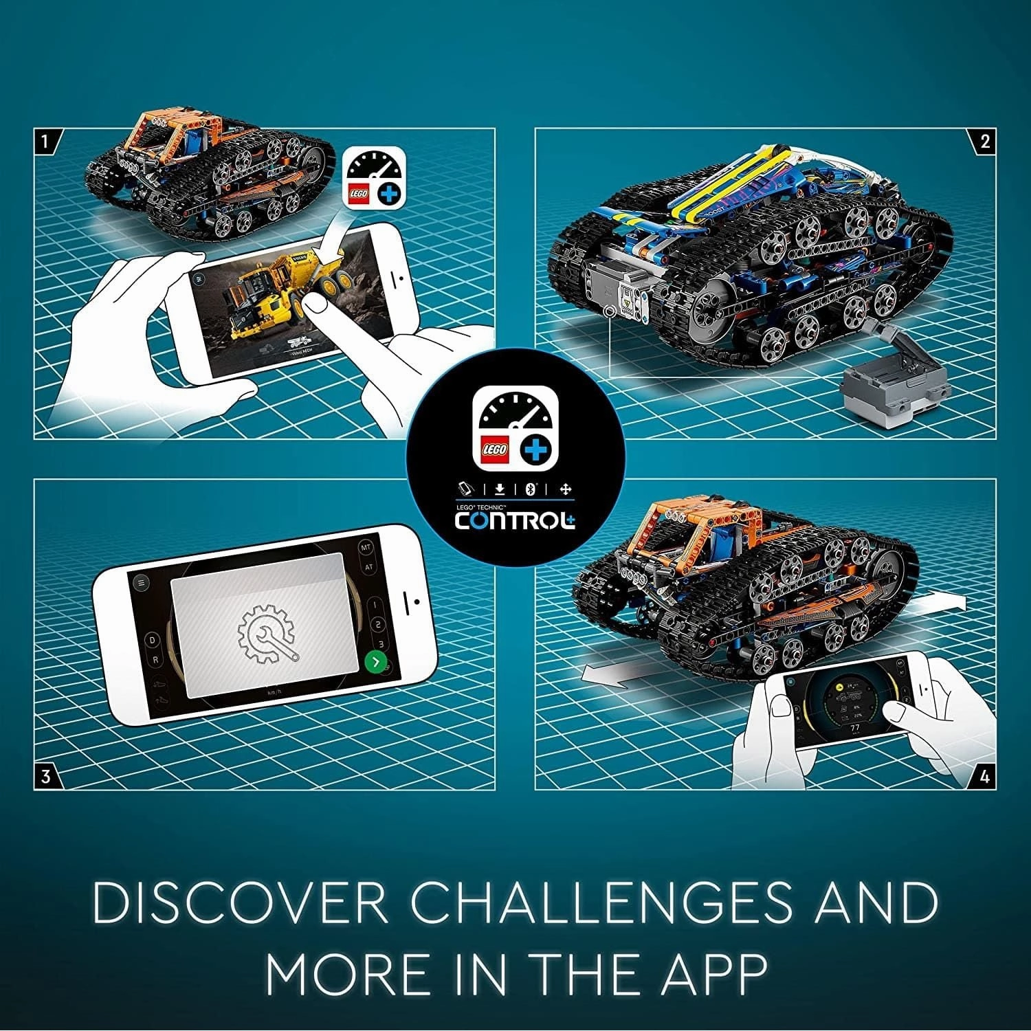 LEGO Technic App-Controlled Transformation RC Toy Car 42140