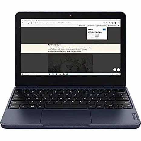 Lenovo 100w Gen 3 11.6" Laptop, AMD 3015e, 4GB RAM, 128GB eMMC, Windows 11 SE - Blue