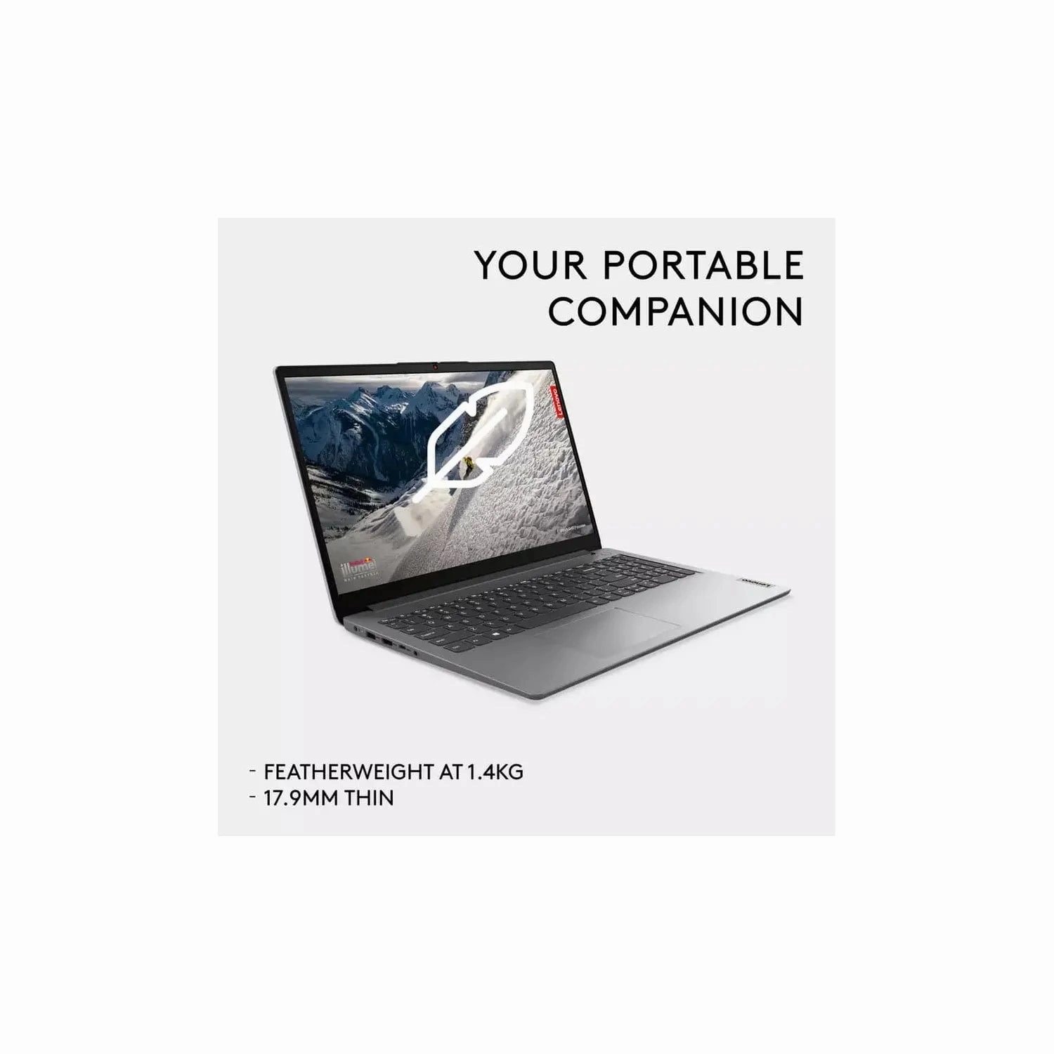 Lenovo IdeaPad 1 15.6in AMD Ryzen 3 - 7320U @ 2.4GHz, 8GB RAM, 256GB SSD, Laptop - Cloud Grey