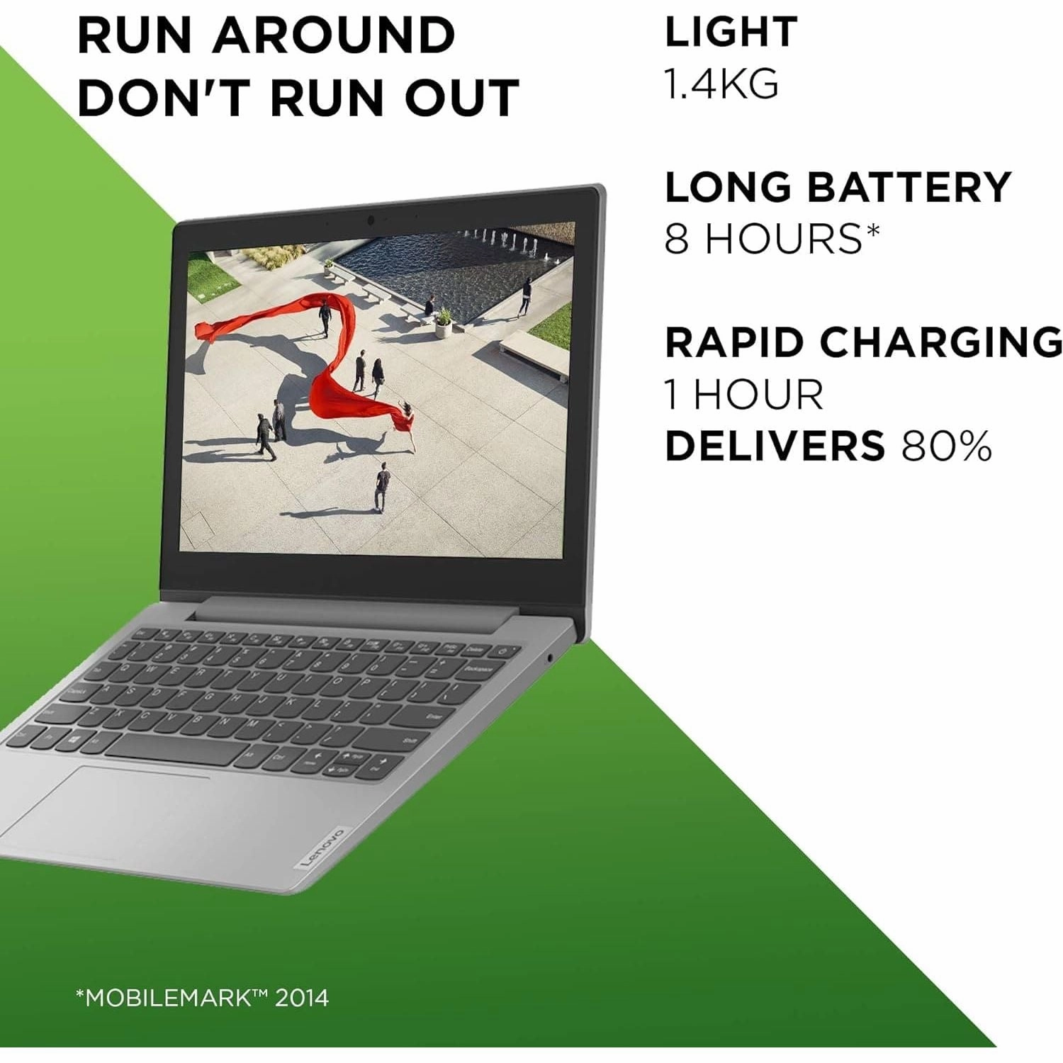 Lenovo IdeaPad 1 - 14 Inch - 64GB SSD - 4GB RAM - AMD 3020e Processor - Windows 10S - Platinum Grey