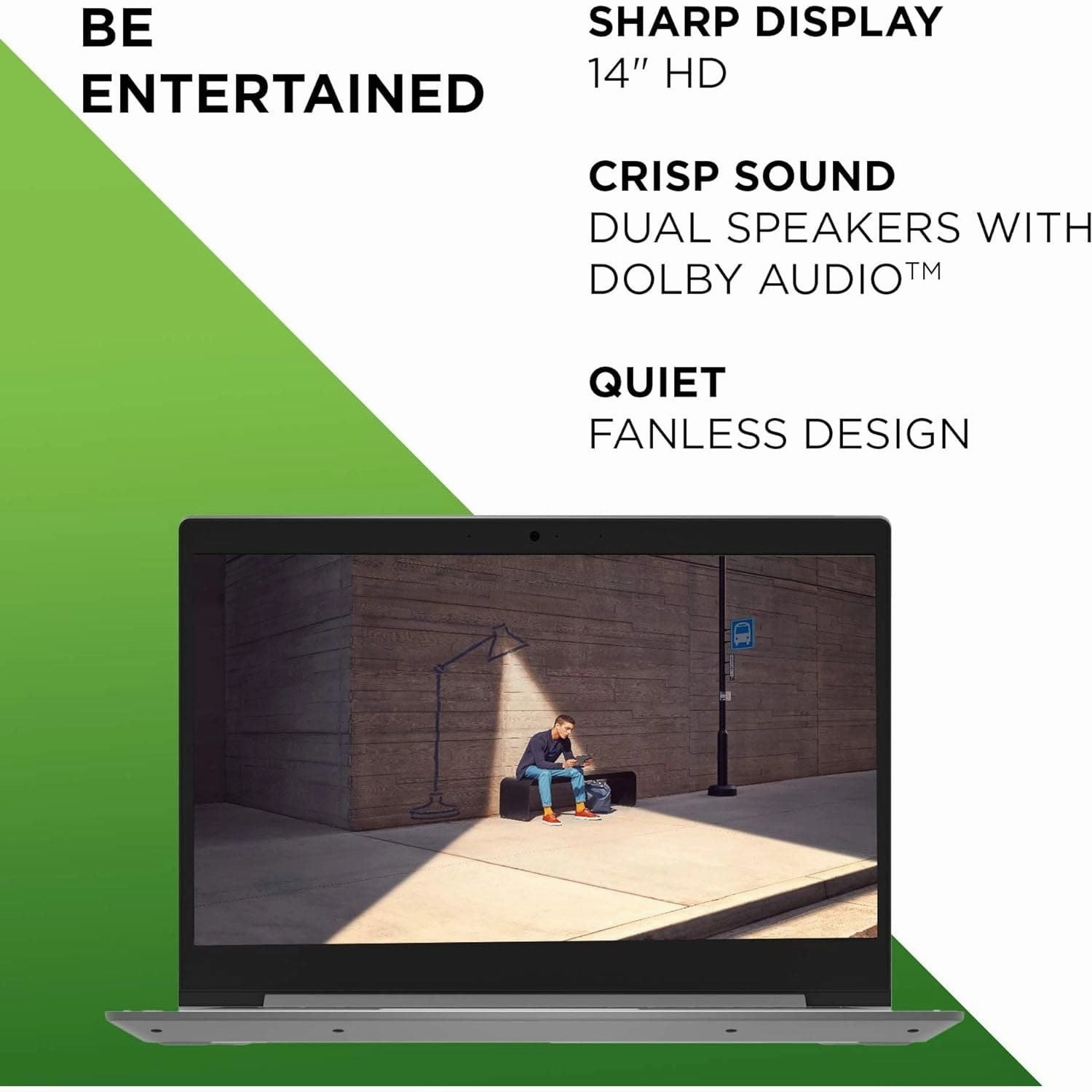 Lenovo IdeaPad 1 - 14 Inch - 64GB SSD - 4GB RAM - AMD 3020e Processor - Windows 10S - Platinum Grey