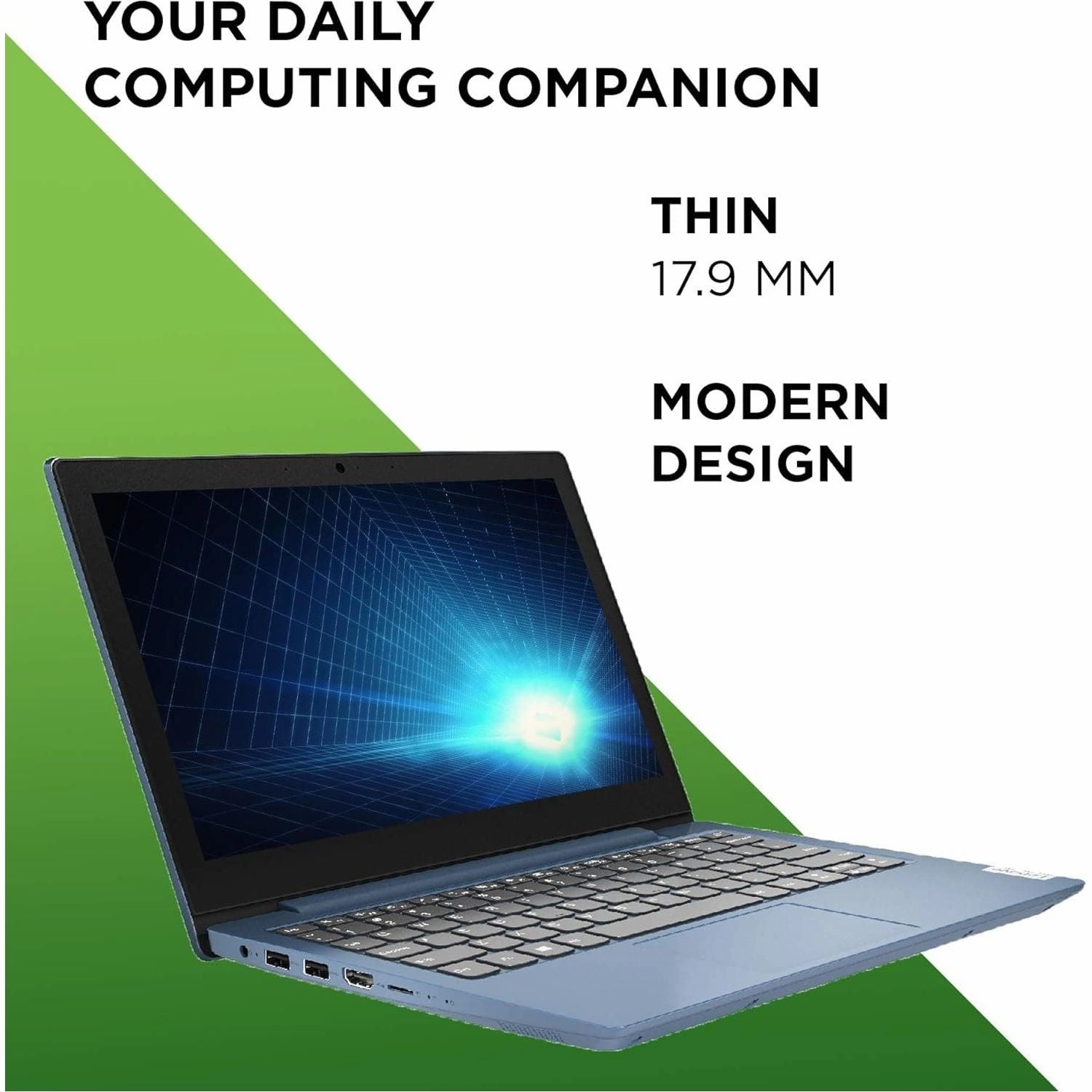 Lenovo IdeaPad 1i 11.6'' Laptop - Intel Celeron N4020 Processor, 4GB RAM, 64GB Storage, Windows 10S, Ice Blue