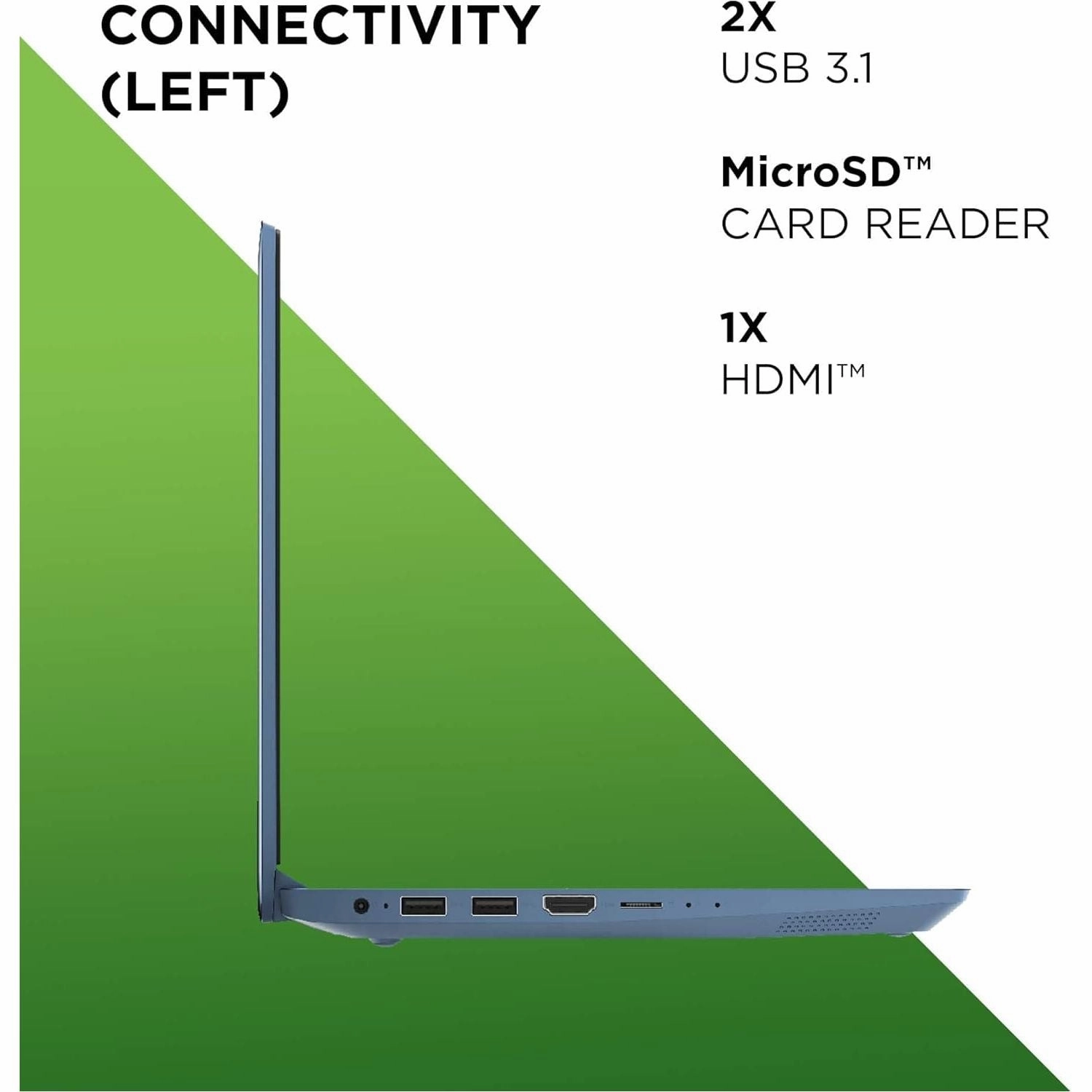 Lenovo IdeaPad 1i 11.6'' Laptop - Intel Celeron N4020 Processor, 4GB RAM, 64GB Storage, Windows 10S, Ice Blue
