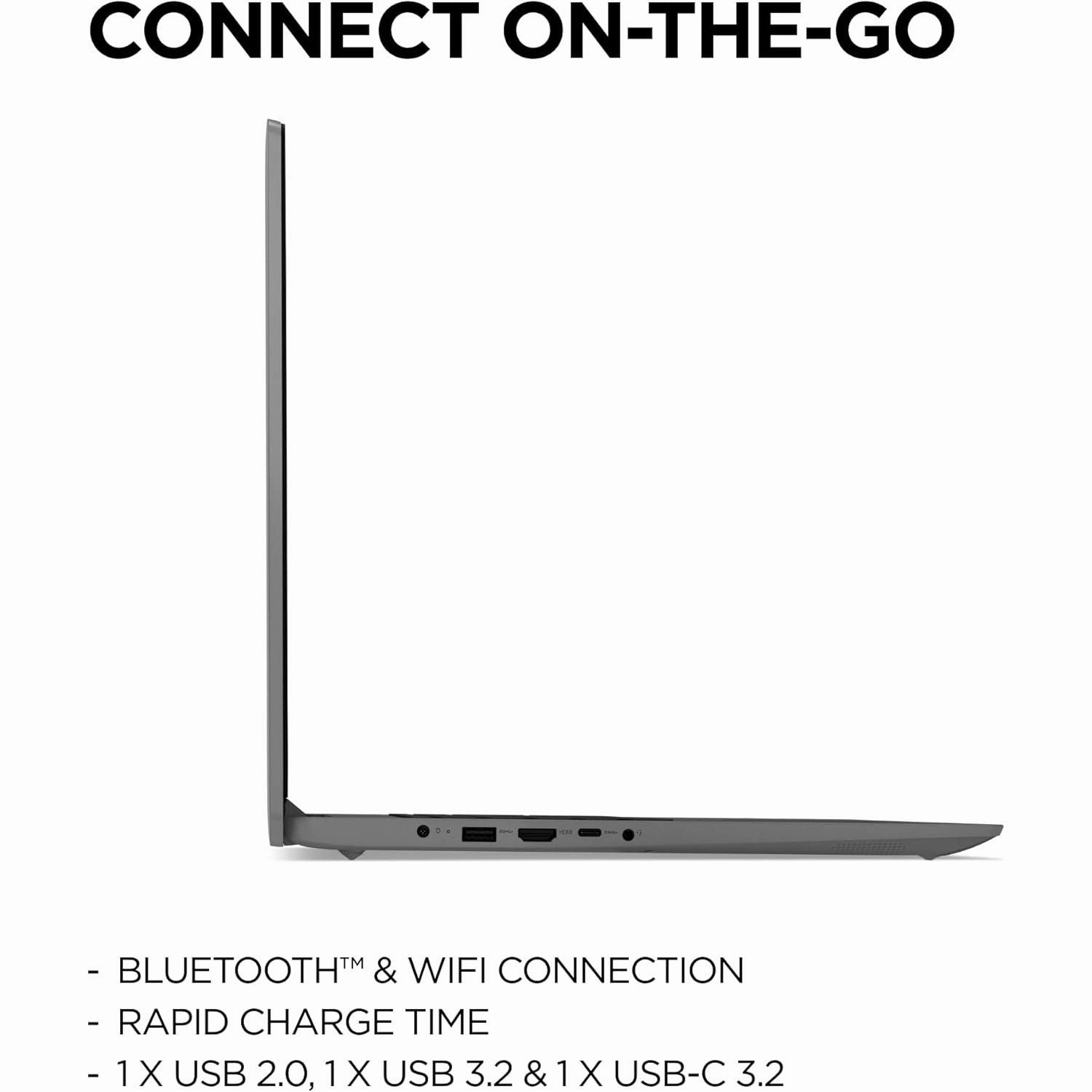 Lenovo IdeaPad 3 15" Laptop C Intel Core i3-1115G4, 8GB RAM, 256GB SSD, Windows 11 Home in S Mode, Arctic Grey