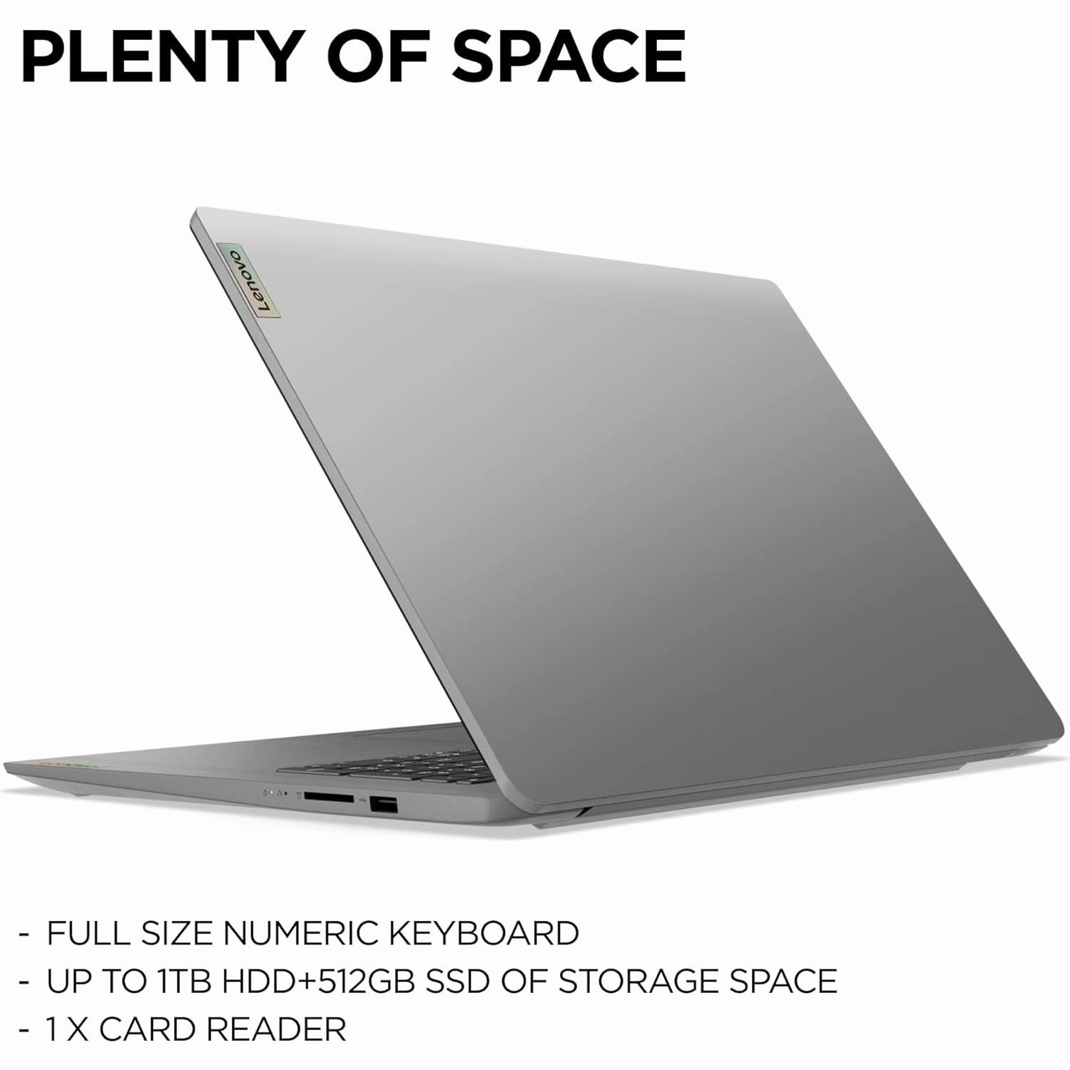 Lenovo IdeaPad 3 15" Laptop C Intel Core i3-1115G4, 8GB RAM, 256GB SSD, Windows 11 Home in S Mode, Arctic Grey