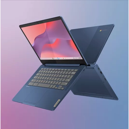 Lenovo IdeaPad Slim 3 Chromebook 14 Inch FHD Laptop - (MediaTek Kompanio 520, 8GB RAM, 128GB eMMC, ChromeOS) - Abyss Blue