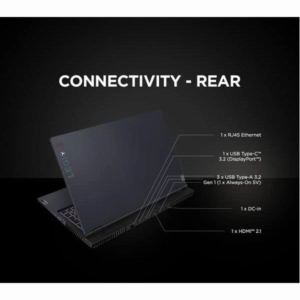 Lenovo Legion 5 15.6" Gaming Laptop Ryzen 7 5800H, 8GB RAM, 512GB SSD, RTX 3060, Windows 11, Black C High-Performance Gaming Notebook