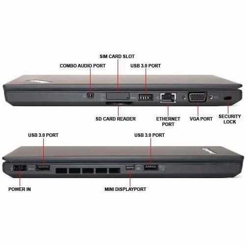 Lenovo ThinkPad T450 14.1-inch i5-4300U - 16GB - 512GB SSD - Black